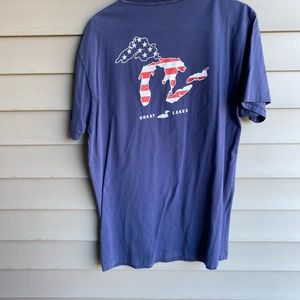 Great Lakes collection Mens Large USA shirt Navy